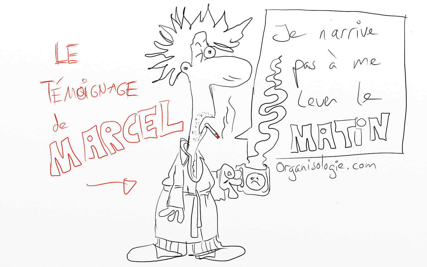 « Je n’arrive pas à me lever le matin » (Marcel Témoigne Enfin) Organisologie