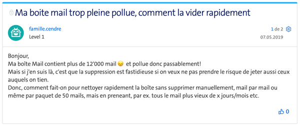 nettoyer sa boite mail