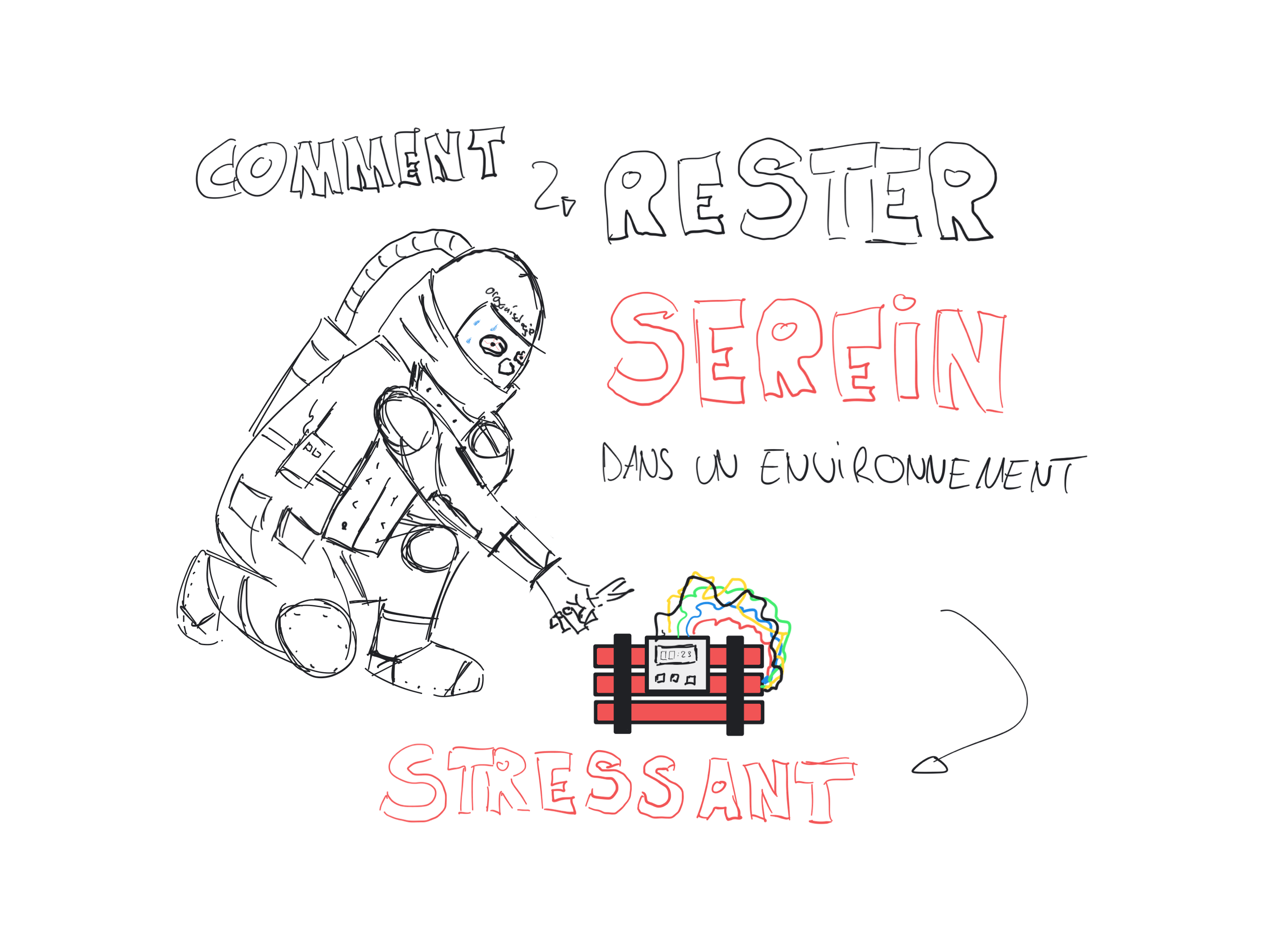 Comment rester serein dans un environnement stressant : illustration d'un démineur qui doit neutraliser une bombe