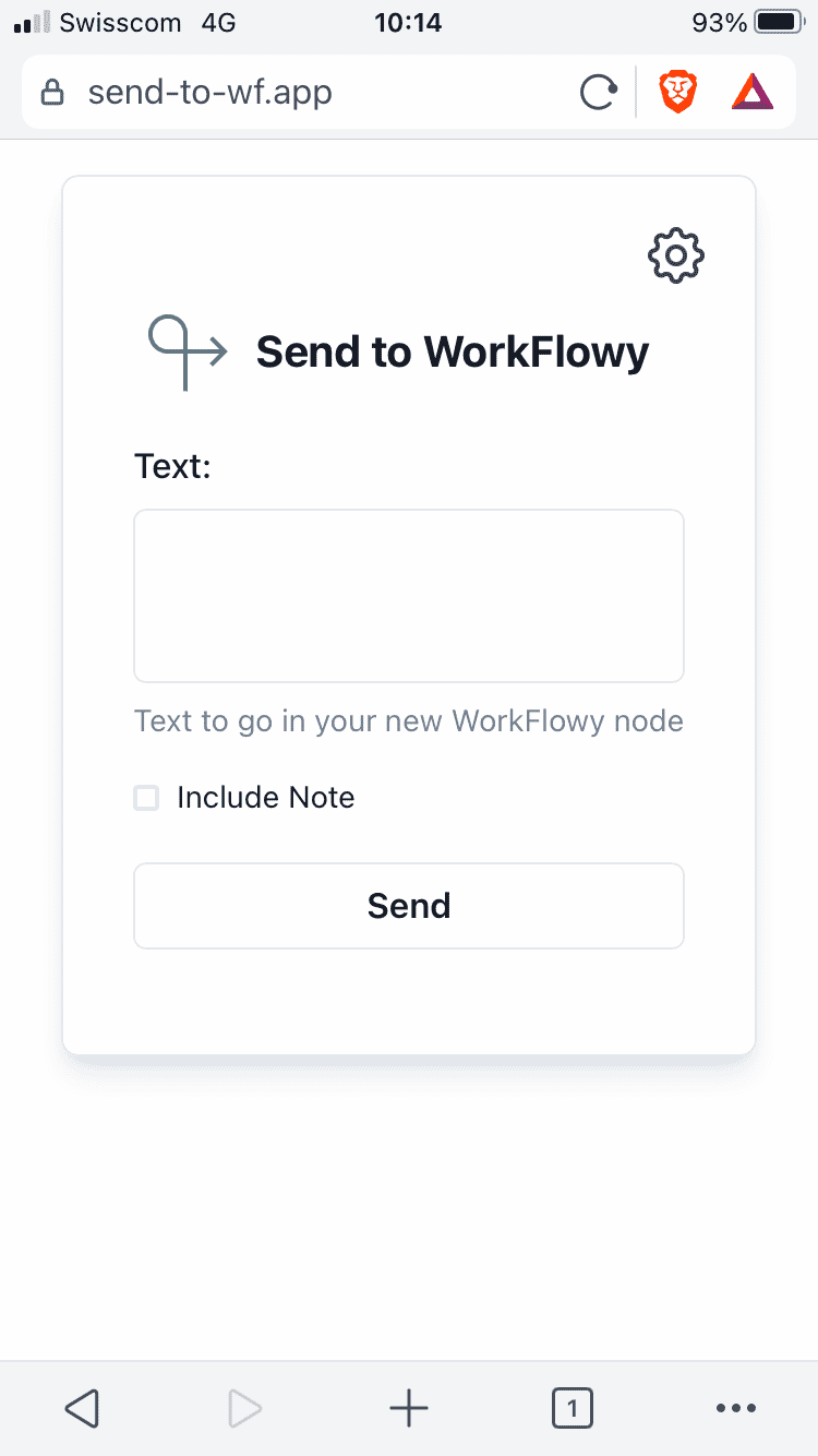 Send to workflowy